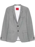 HUGO pattern-jacquard blazer - Black