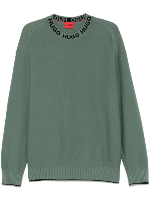 HUGO logo-collar sweater 