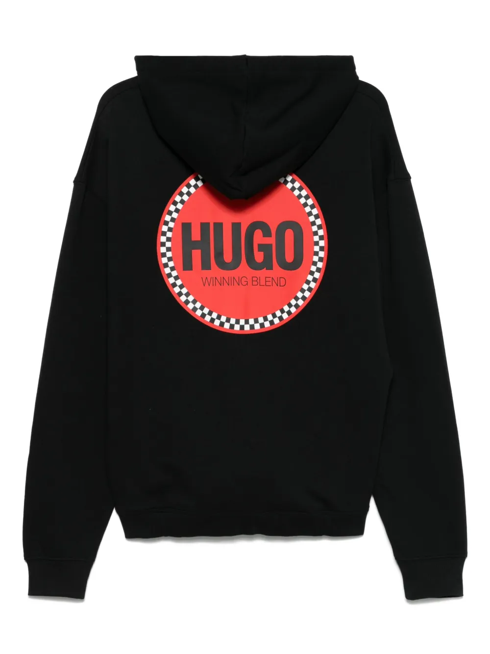 HUGO Hoodie met logoprint - Zwart