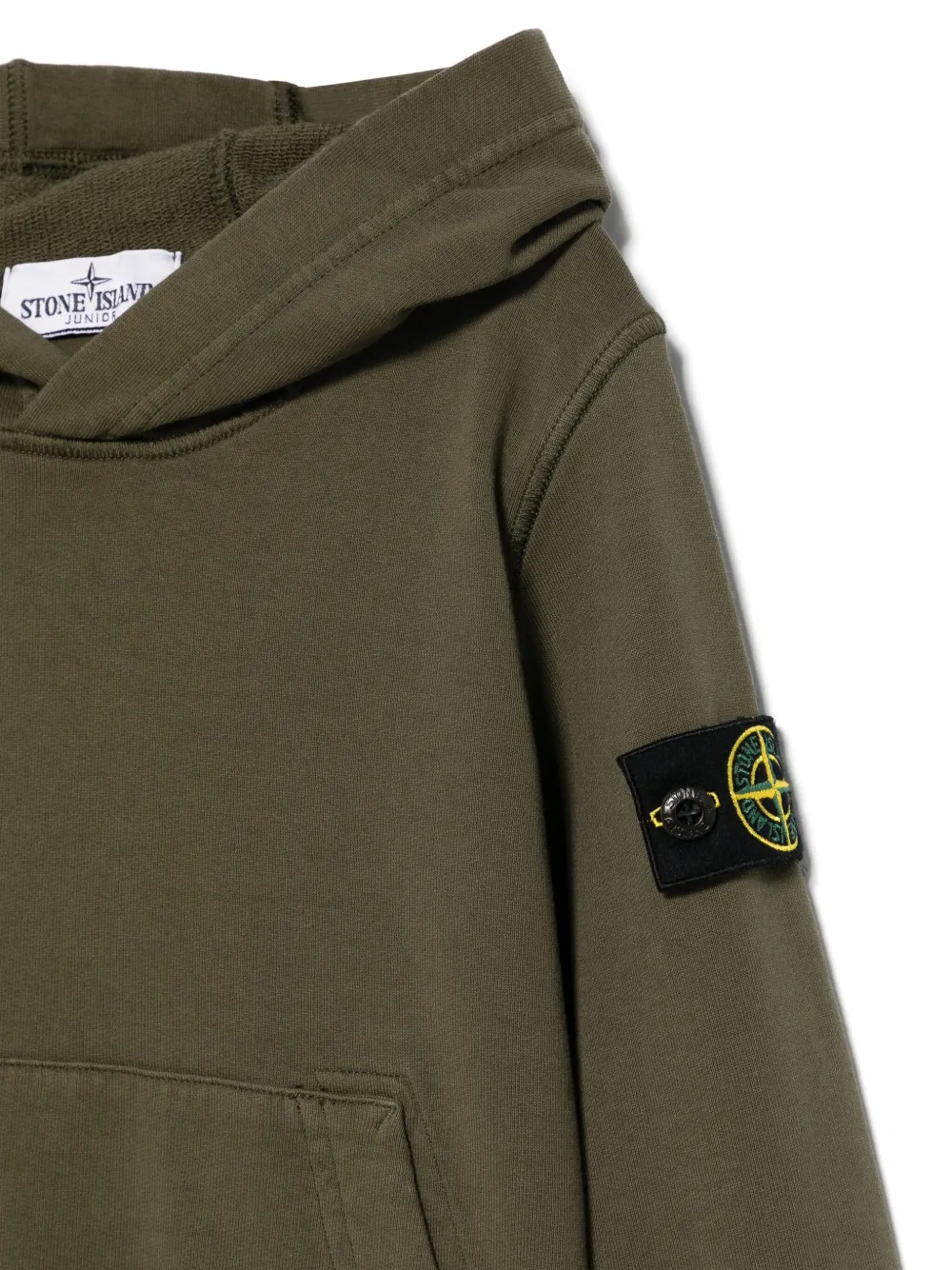 Stone Island Junior Hoodie met Compass-logopatch Groen