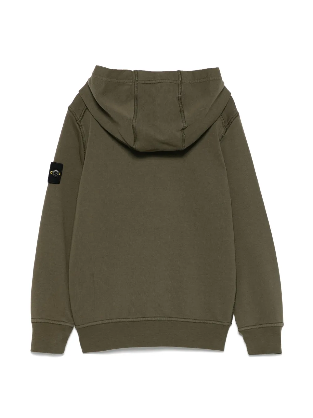 Stone Island Junior Hoodie met Compass-logopatch - Groen