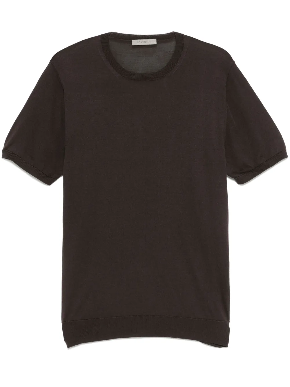 Corneliani Zijden T-shirt Bruin