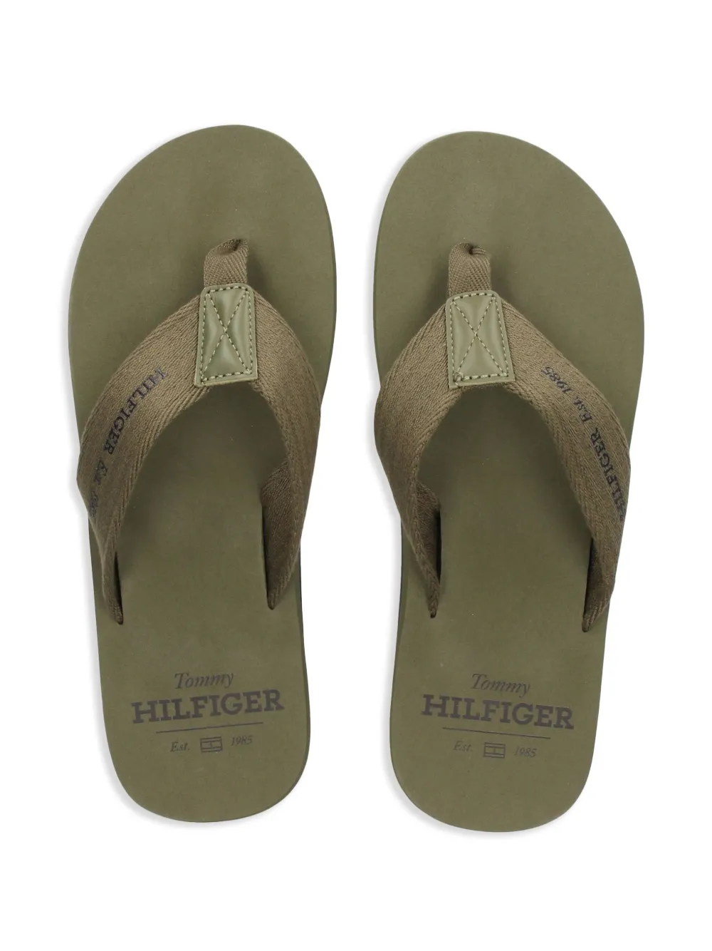 Tommy Hilfiger Teenslippers met logoprint Groen