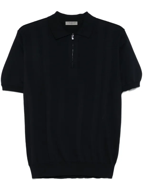 コルネリアーニ　ポロシャツ　50 Corneliani ニット ポロシャツ | ブルー | FARFETCH JP