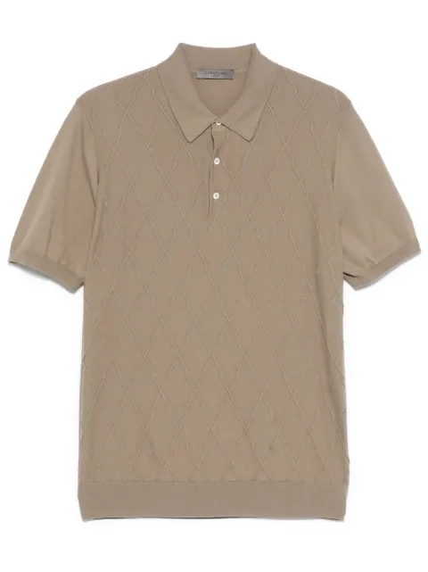 Corneliani panelled polo shirt