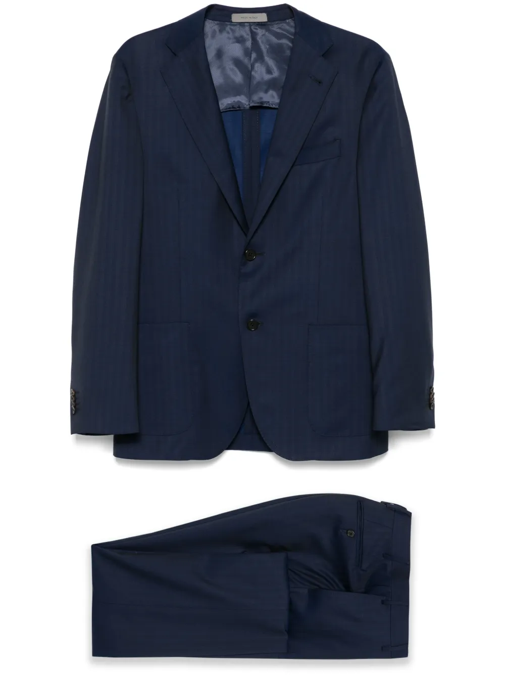 stripe-jacquard suit