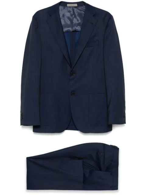 Corneliani stripe-jacquard suit 
