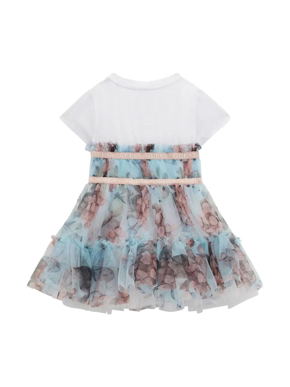 guess kids ruffled dress - Blauw