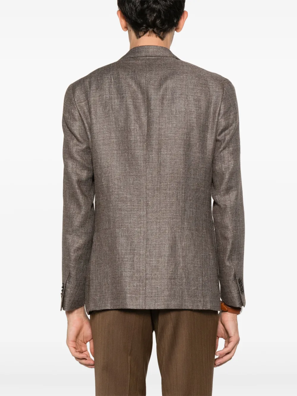 Corneliani Tailored Brown Jacket With Notch Lapels In Brown