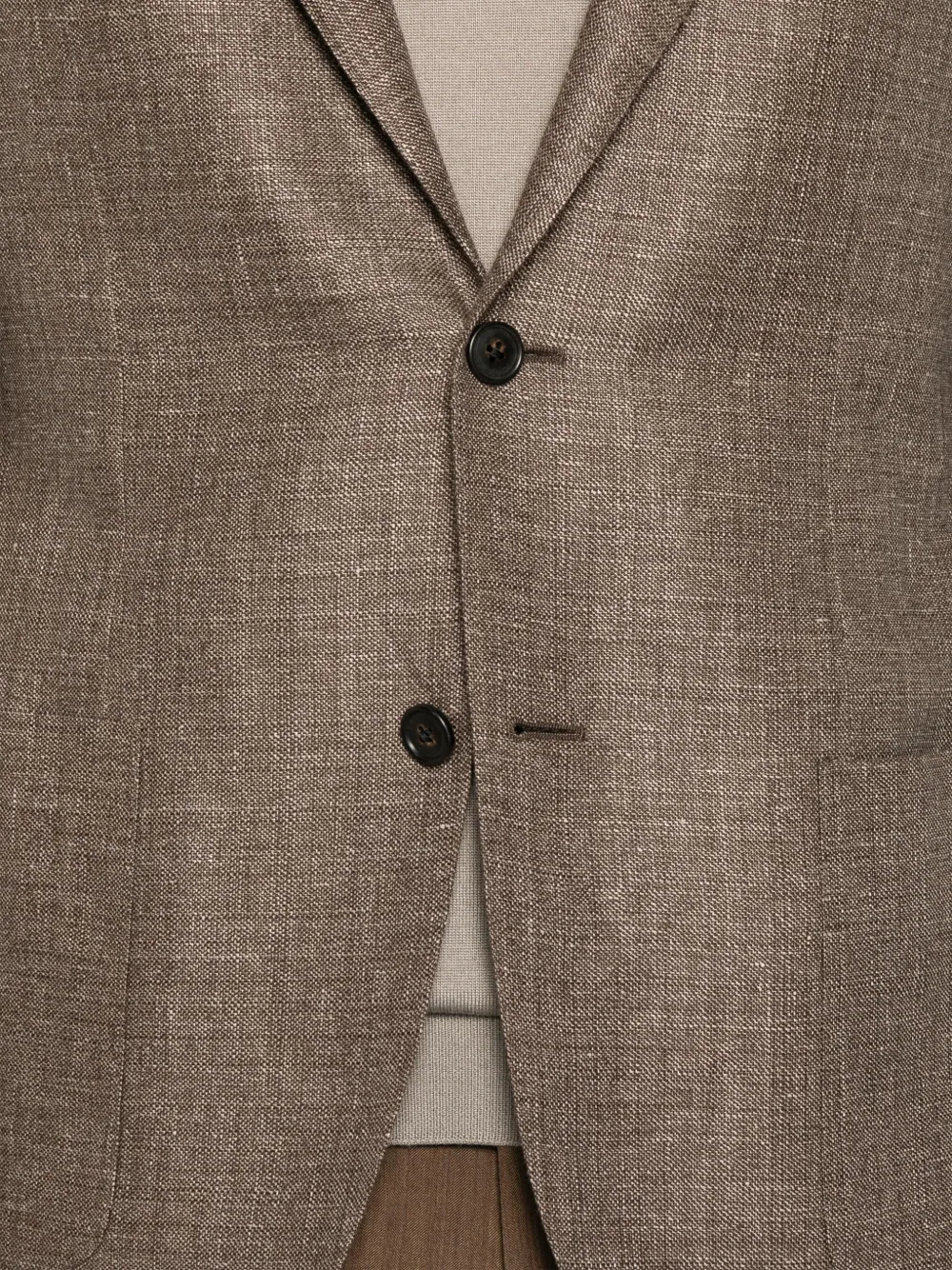 Corneliani Tailored Brown Jacket With Notch Lapels In Brown