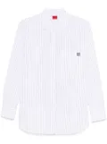 HUGO butterfly-print striped shirt - White