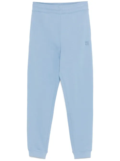 Pantalon de jogging en coton à logo empilé - HUGO - Modalova