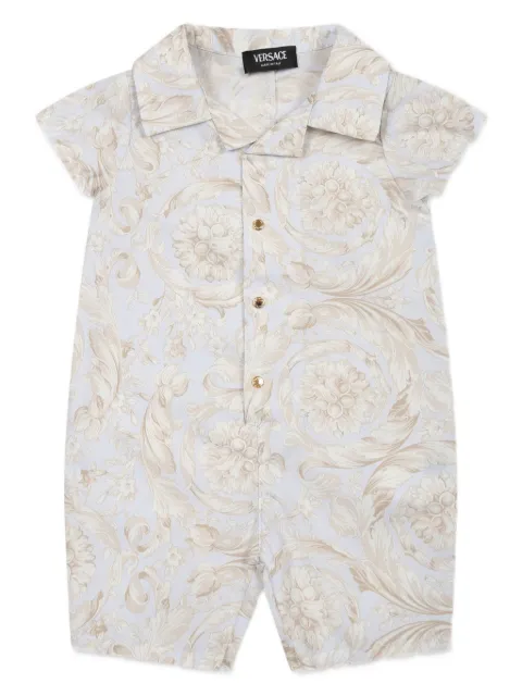 Versace Kids printed cotton romper