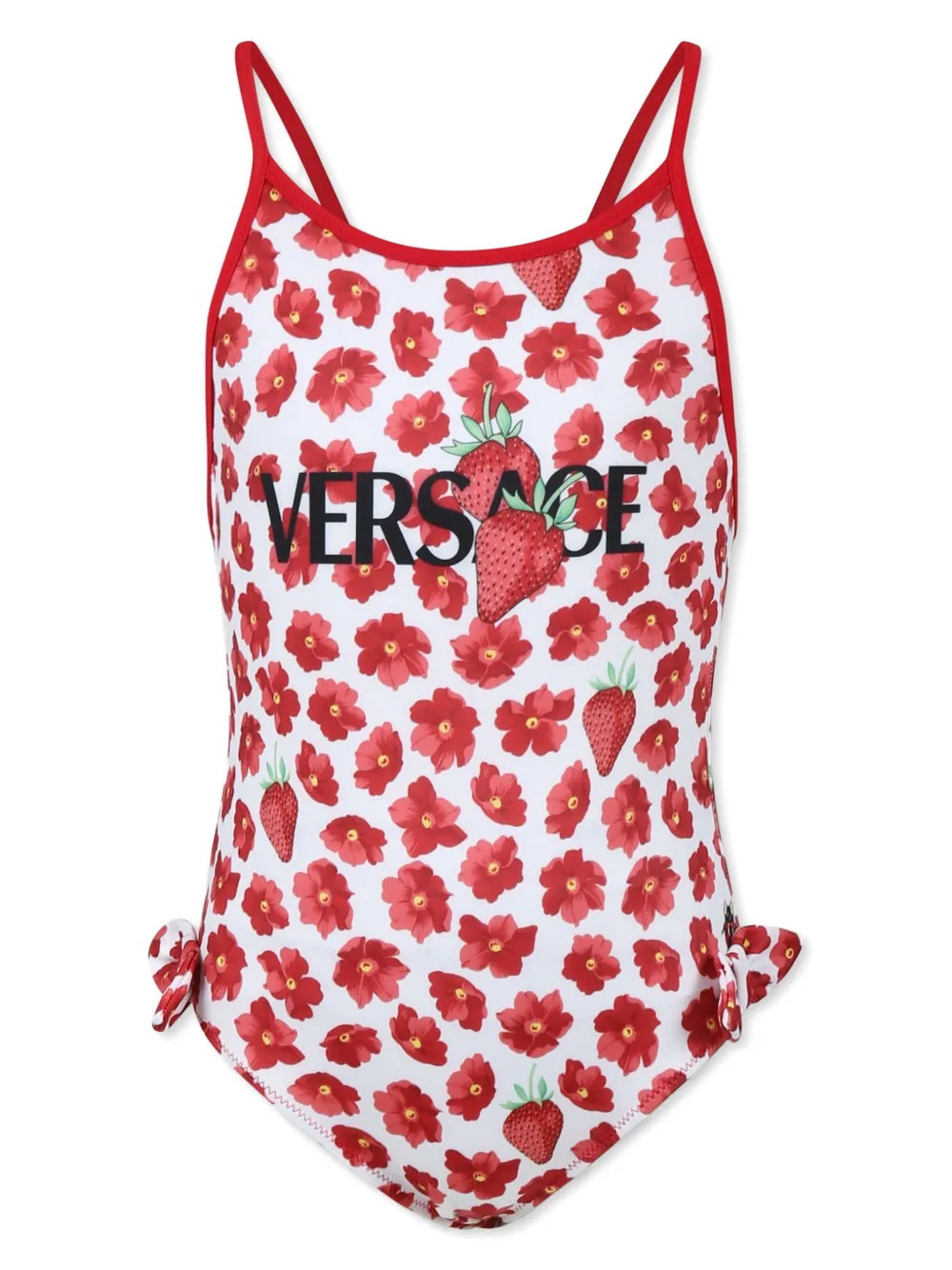 Versace Kids Strawberry Garden swimsuit Rood