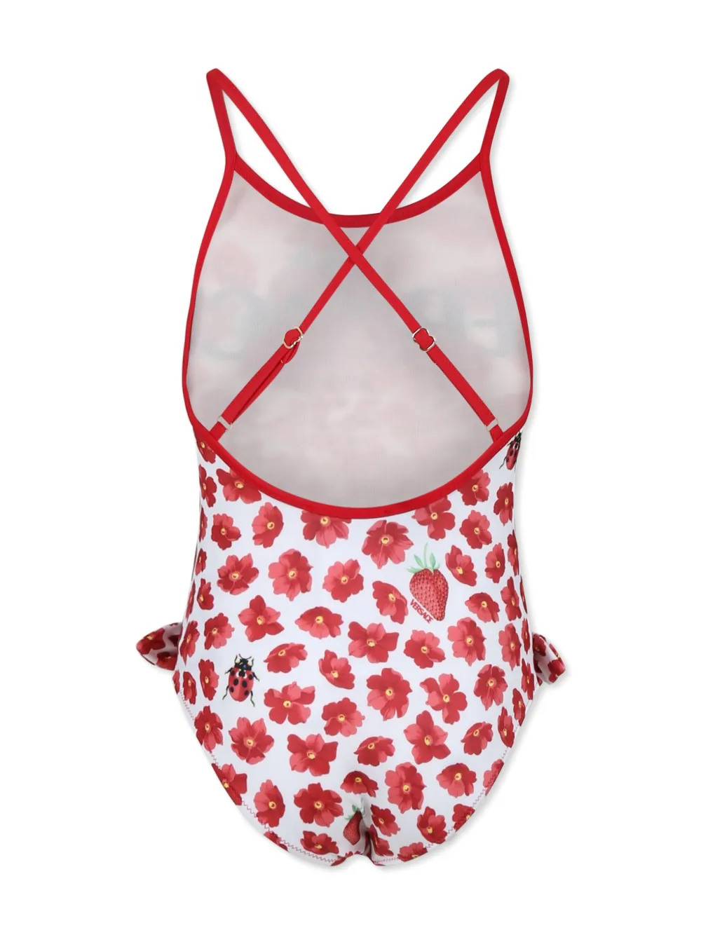 Versace Kids Strawberry Garden swimsuit - Rood