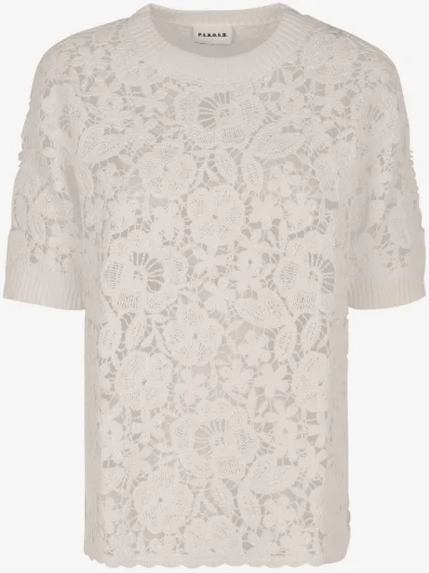 P.A.R.O.S.H. t-shirt à fleurs