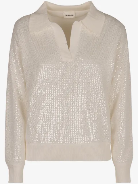 P.A.R.O.S.H. sequinned polo top