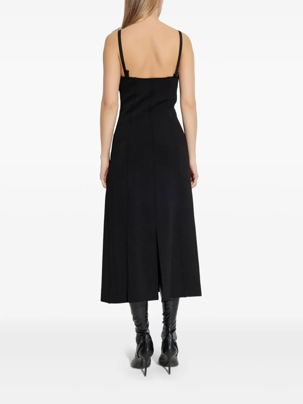 Jil Sander Midi-jurk met vlakken Zwart
