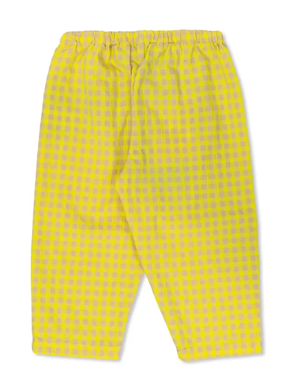 Bobo Choses check-print Trousers Yellow FARFETCH IN