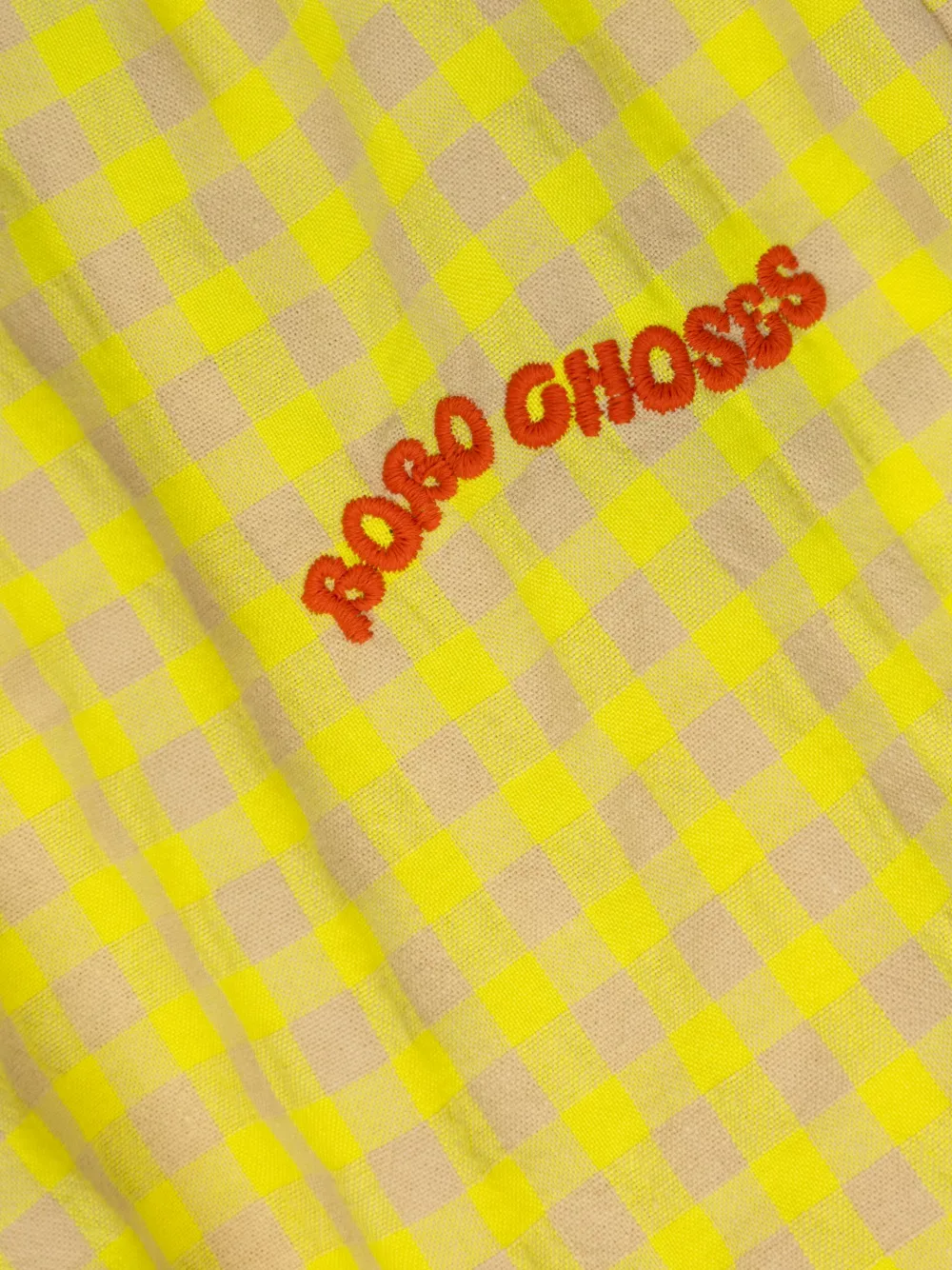 Bobo Choses Check-print Trousers In Yellow