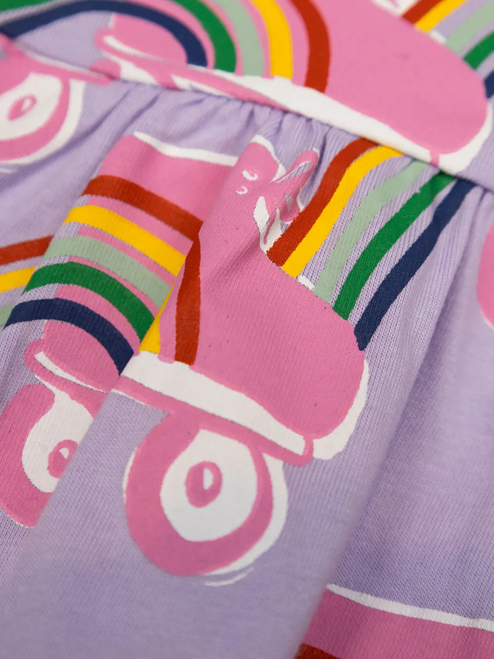 Stella McCartney Kids Jurk met Rollerskate Rainbow-print Paars