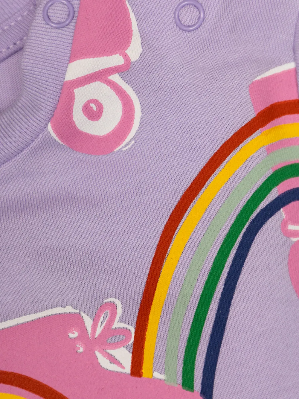 Stella McCartney Kids Jurk met Rollerskate Rainbow-print Paars