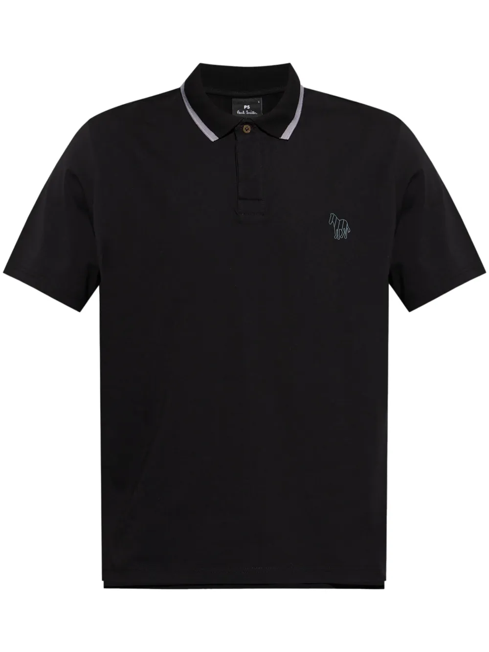 zebra-motif polo shirt