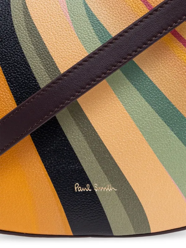 Paul Smith Swirl-print Leather Shoulder Bag | Yellow | FARFETCH
