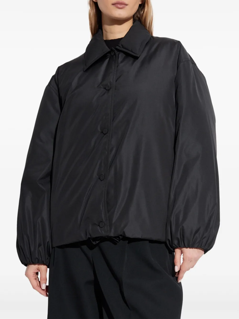 Jil Sander Gewatteerd bomberjack Zwart
