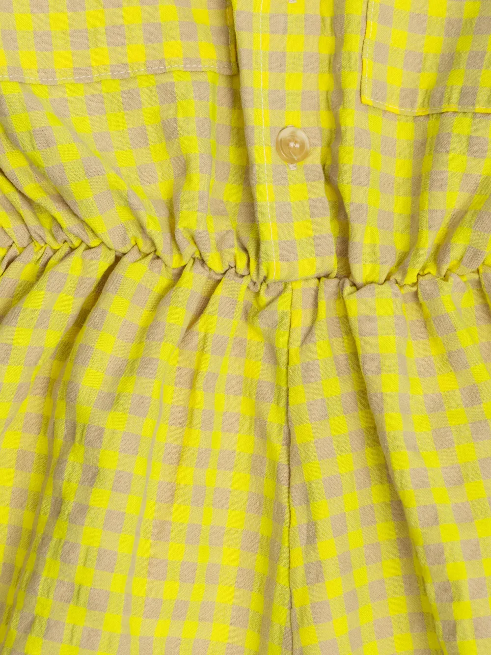 Bobo Choses Playsuit met Vichy-patroon Geel