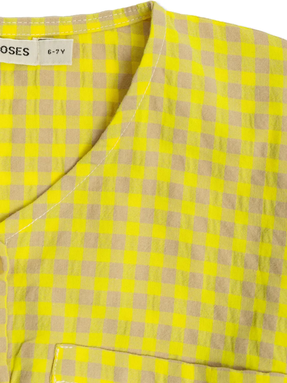 Bobo Choses Playsuit met Vichy-patroon Geel