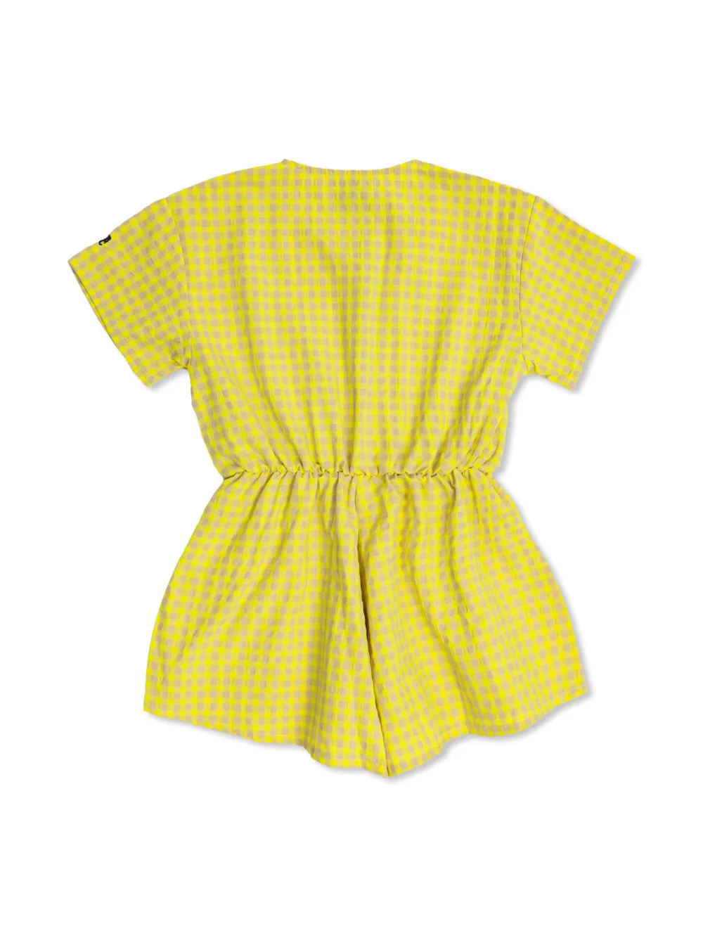 Bobo Choses vichy-pattern playsuit - Geel