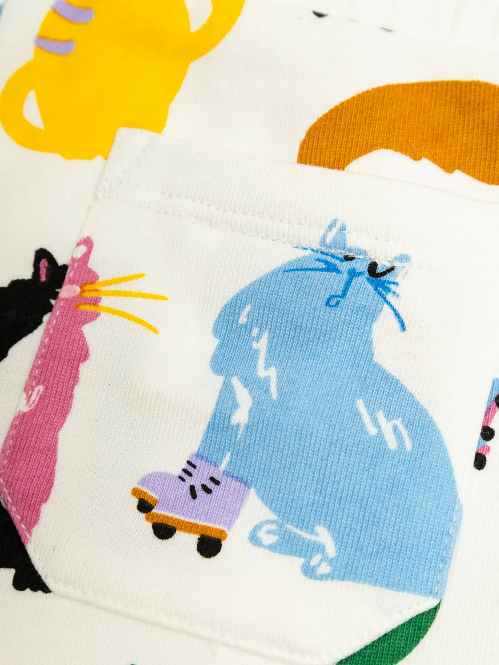 Stella McCartney Kids Shorts met kattenprint Wit