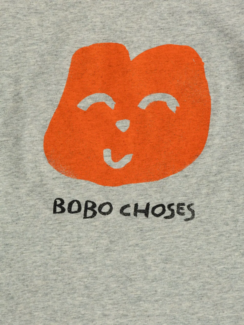 Bobo Choses Joyful Face T-shirt Grijs
