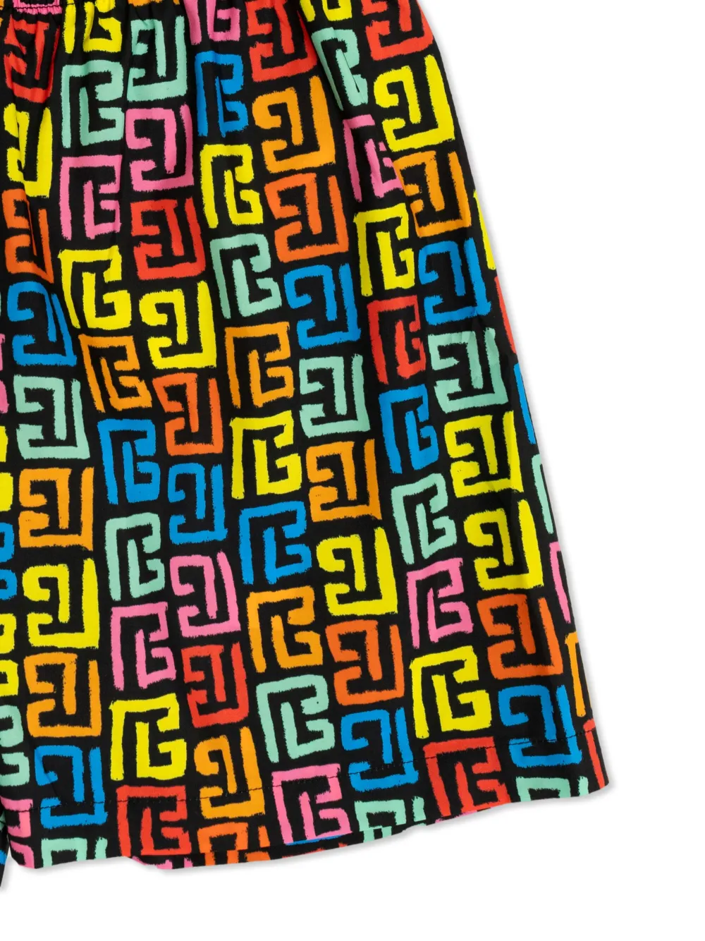 BALMAIN MONOGRAM-PRINT SWIM SHORTS