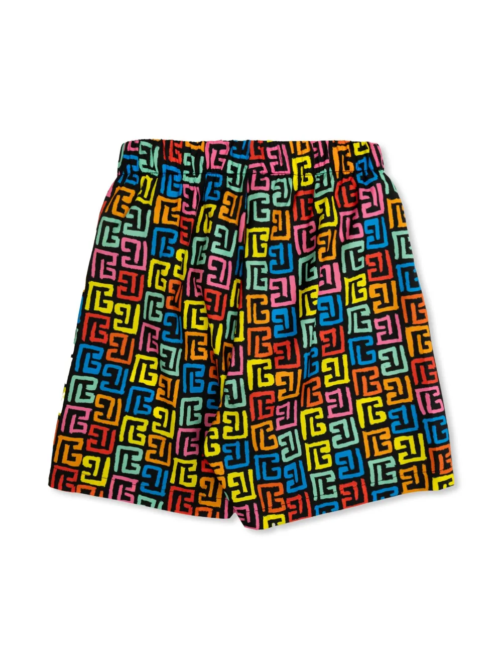 Balmain Kids monogram-print swim shorts - Rood