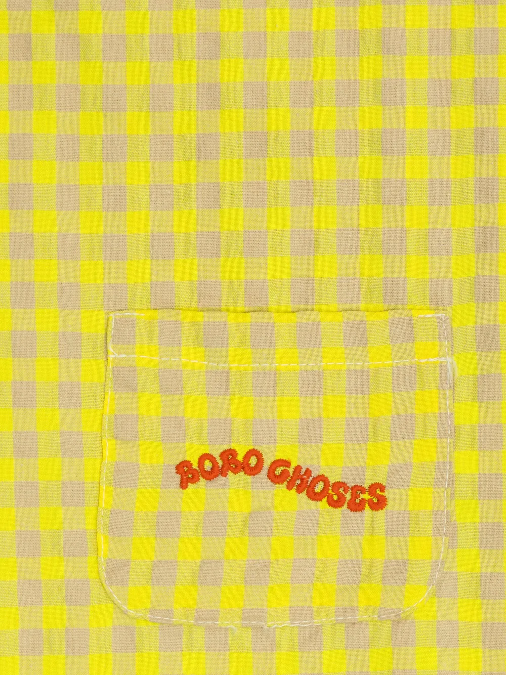 Bobo Choses Vichy shirt Geel