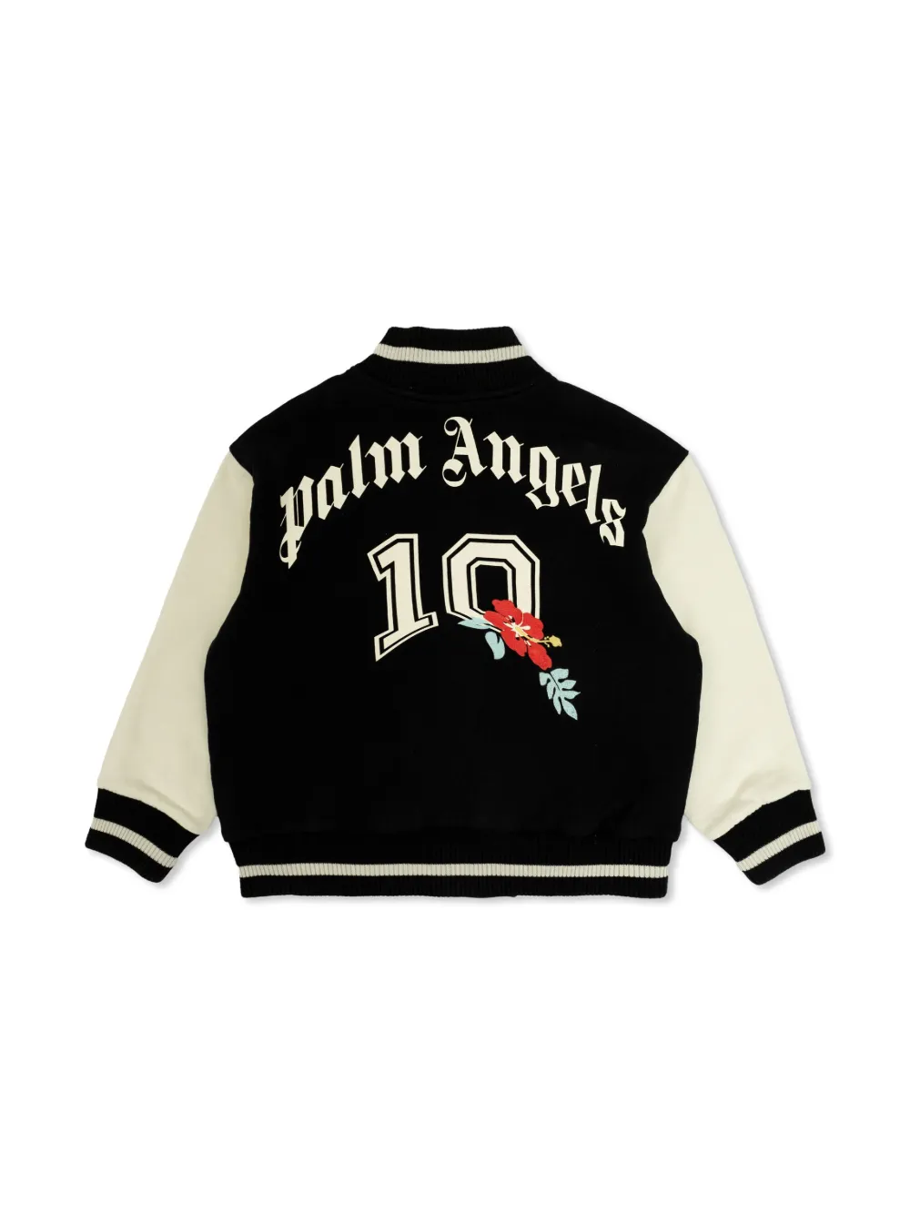 Palm Angels Kids embroidered-logo bomber jacket - Zwart