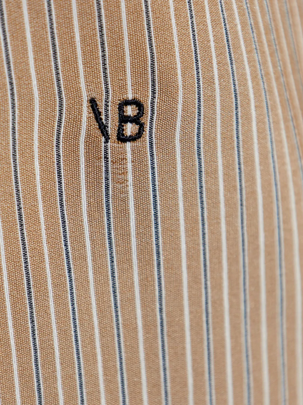 Victoria Beckham Gestreept pyjamashirt Beige