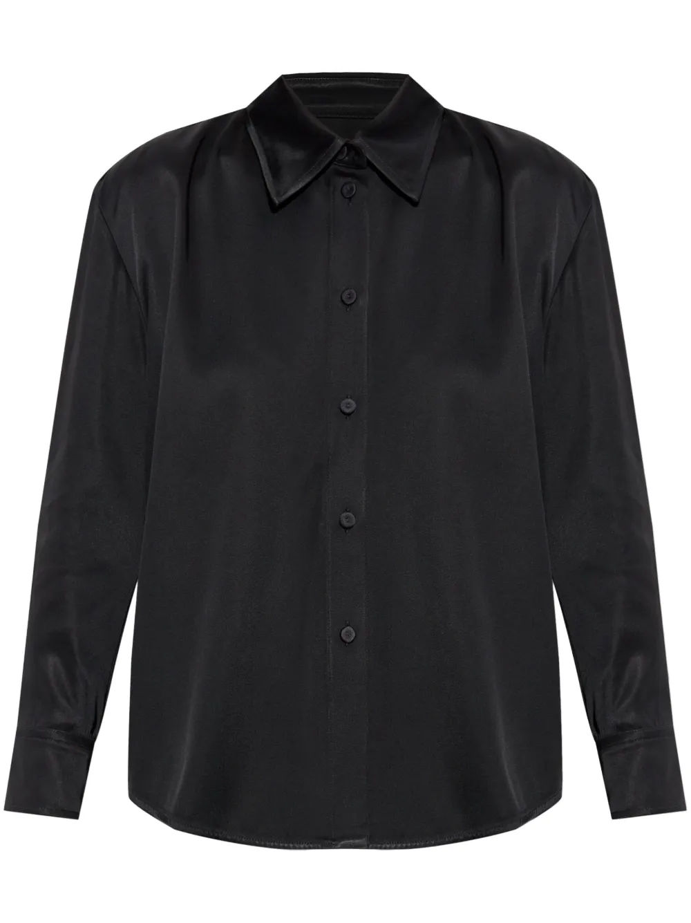 Jil Sander Satijnen blouse Zwart