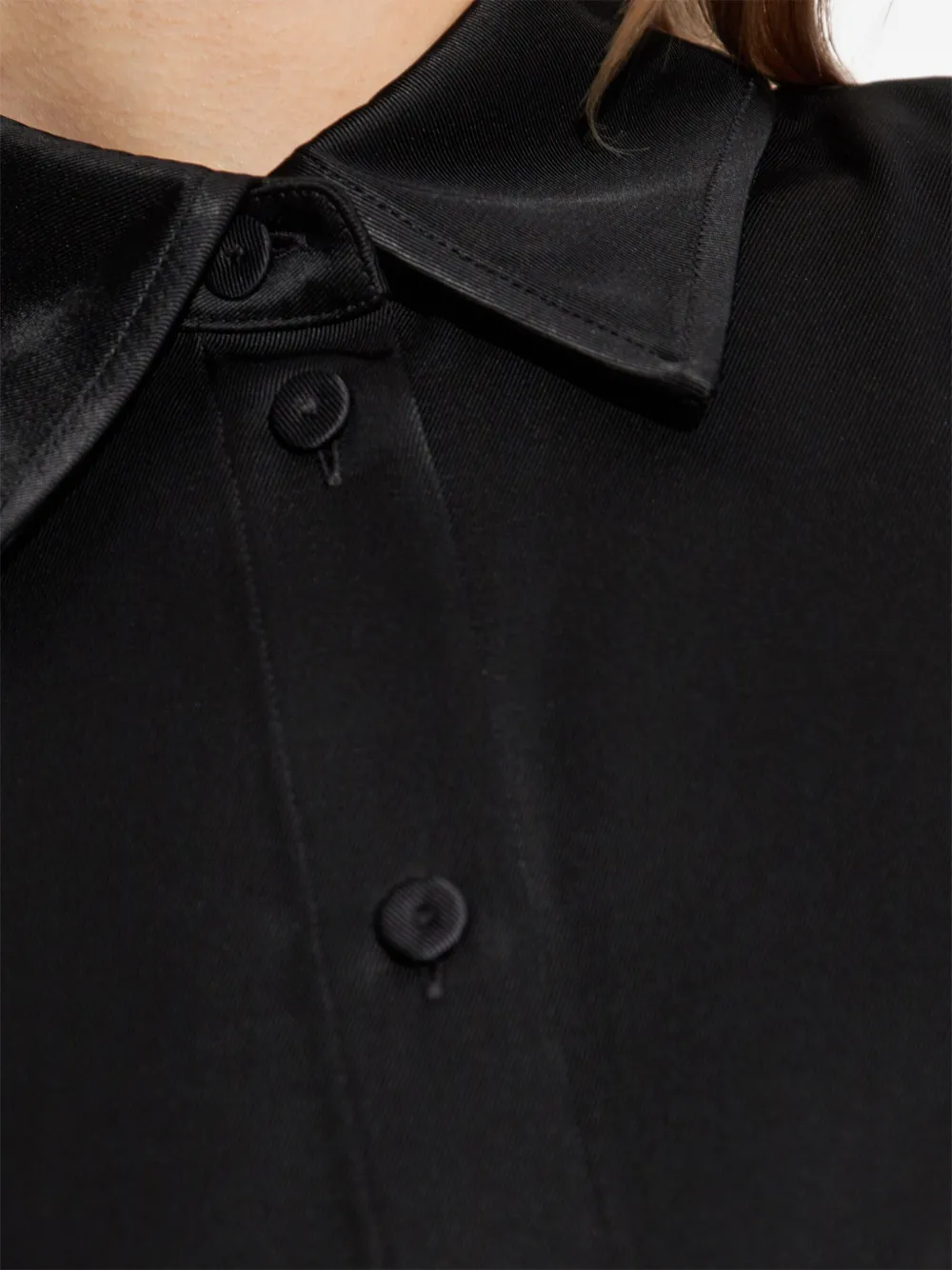 Jil Sander Satijnen blouse Zwart