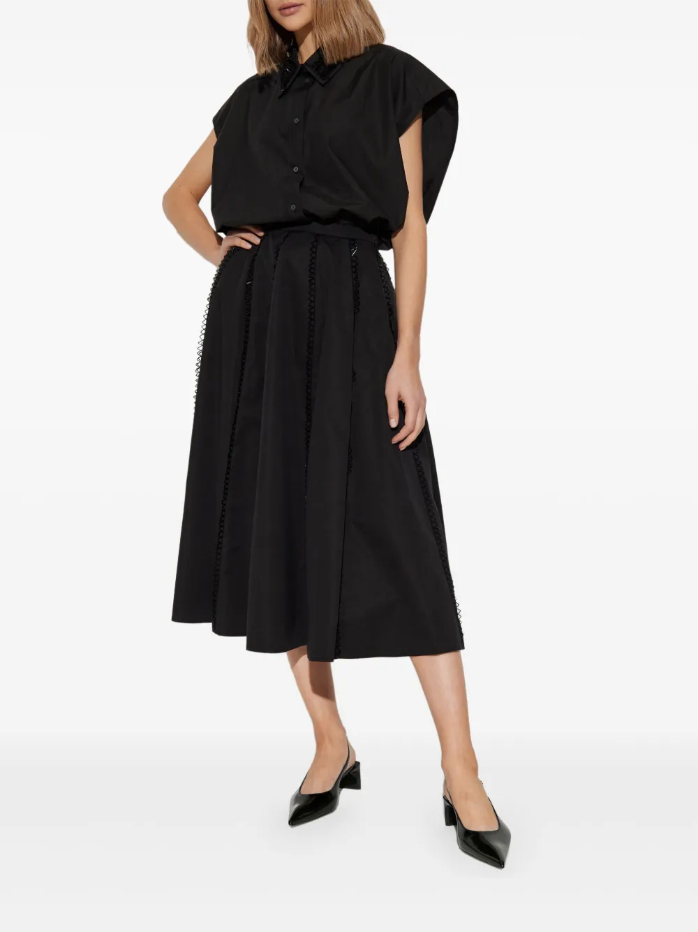 Fabiana Filippi cotton skirt - Zwart