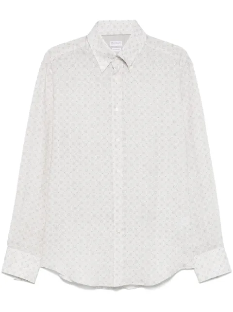 Brunello Cucinelli camisa con motivo