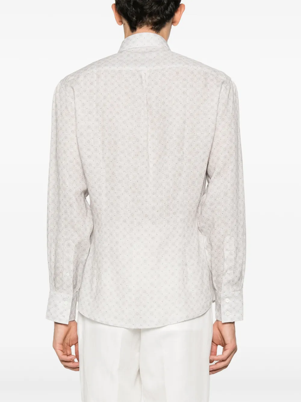Brunello Cucinelli Overhemd met patroon Grijs