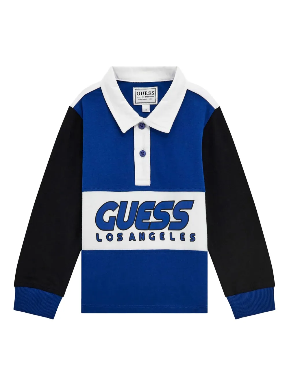 Guess kids Poloshirt met colourblocking Blauw