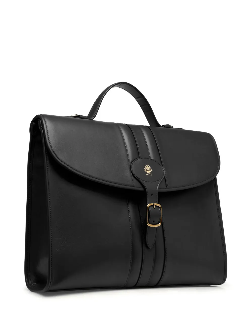 Bally Beckett leren aktetas Zwart