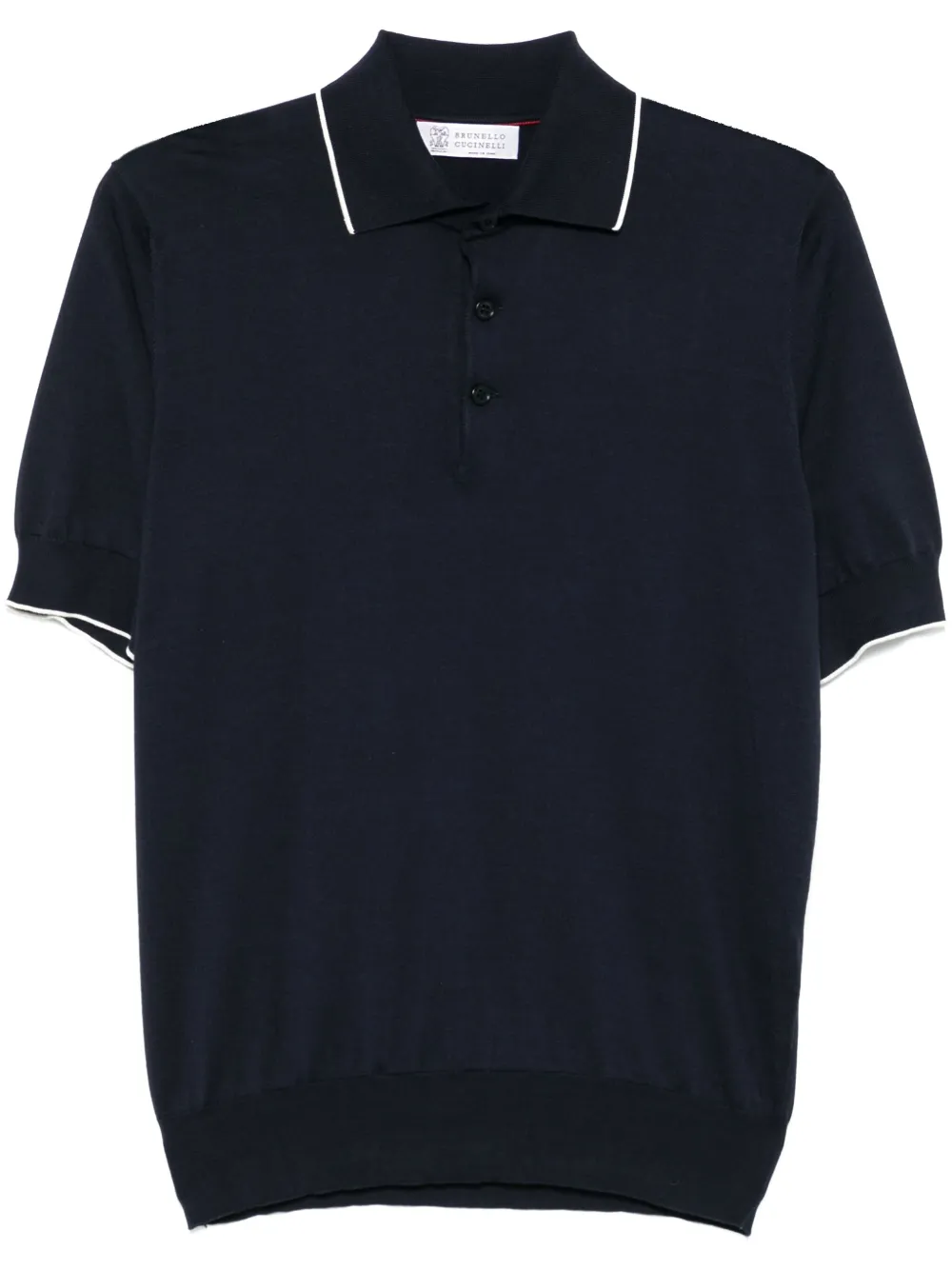 Brunello Cucinelli playera tipo polo tejida | azul | Image 1