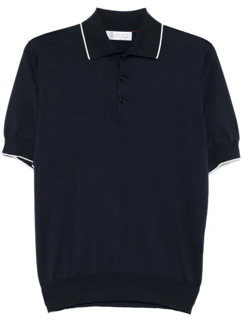 Brunello Cucinelli playera tipo polo tejida