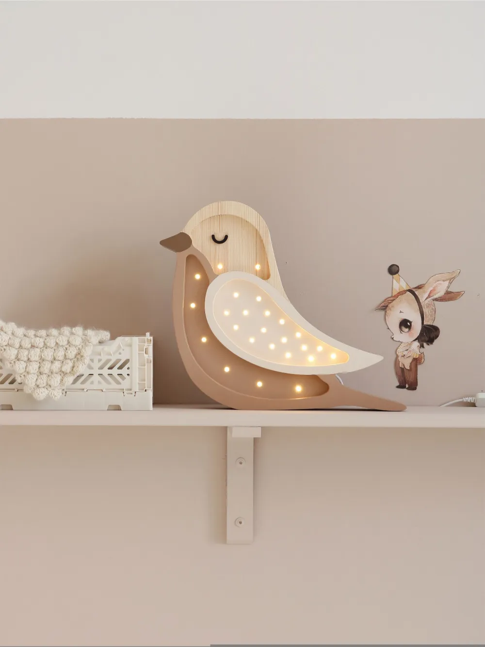 Little Lights Mini Bird night light - Bruin