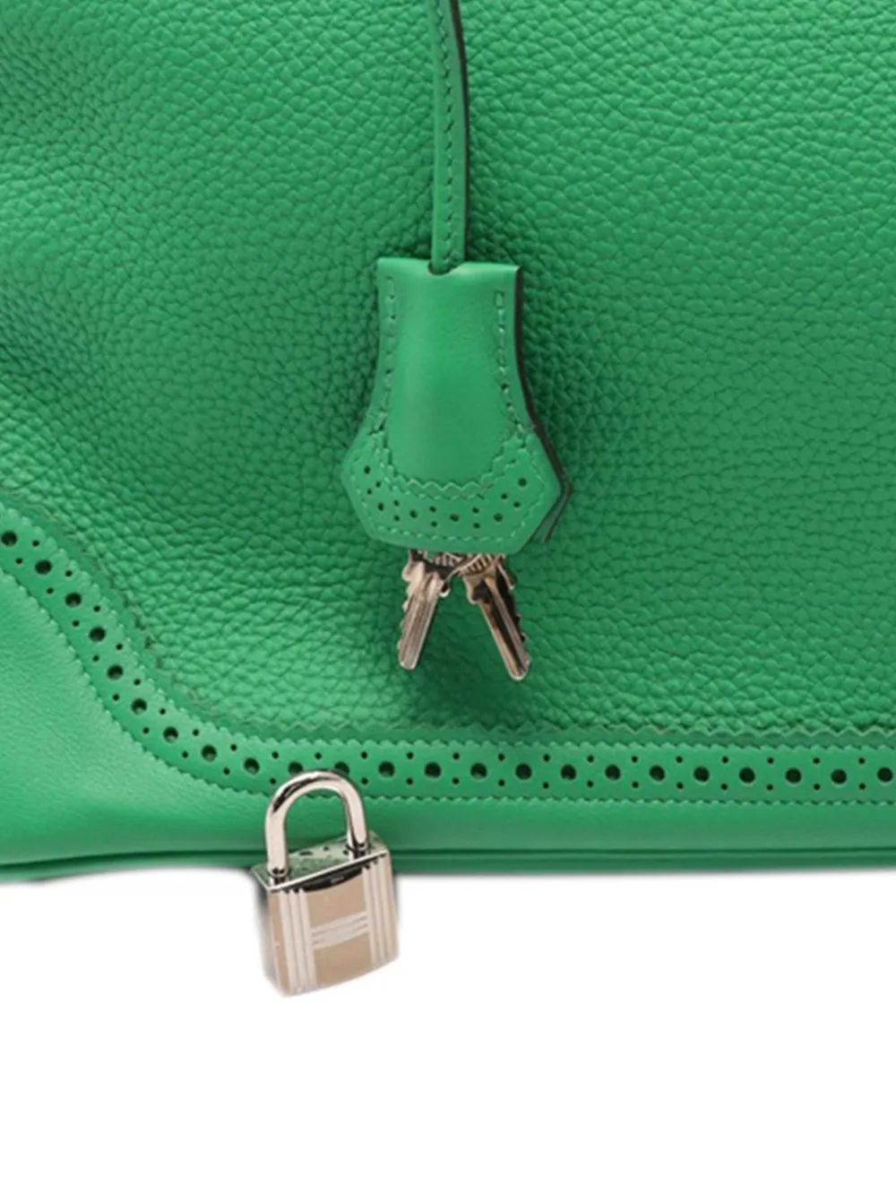 Hermès Pre-Owned 2015 Togo en Swift Ghillies Birkin Retourne 35 shopper - Groen